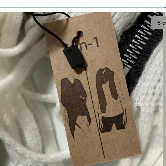 New Two In One Poncho Scarf Brown White Fringe - Picture 3 of 6